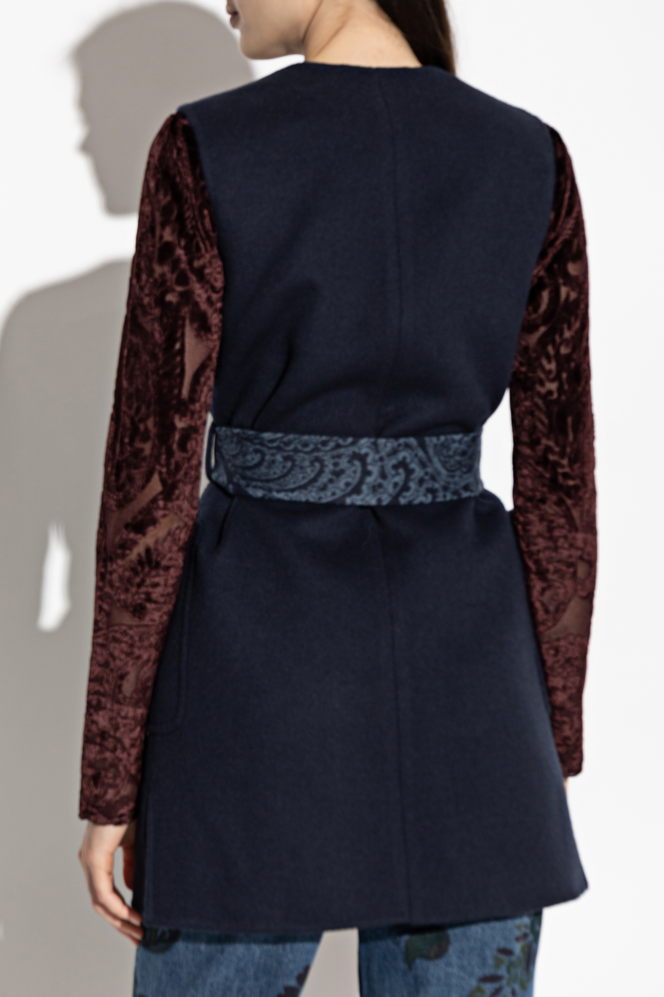 トップス ETRO Wool Knit Vest Etro Wool vest with belt | Women's Clothing | Vitkac